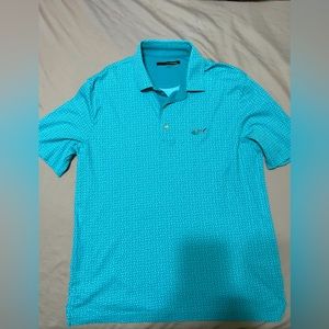 Greg Norman size L golf shirt teal